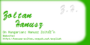 zoltan hanusz business card